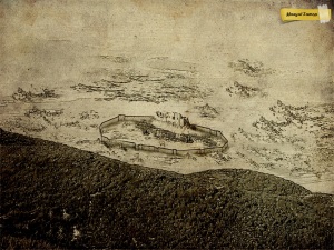 تصور لمدينة مصياف مع سورها التاريخي